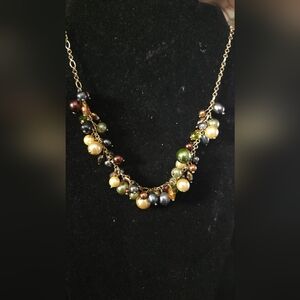 Premier Design Faux Multicolor Pearls Choker/Necklace